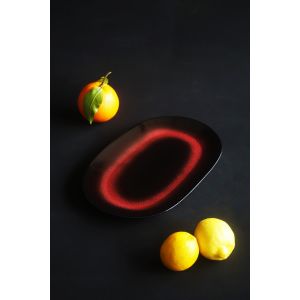 " OVAL RED DISH "